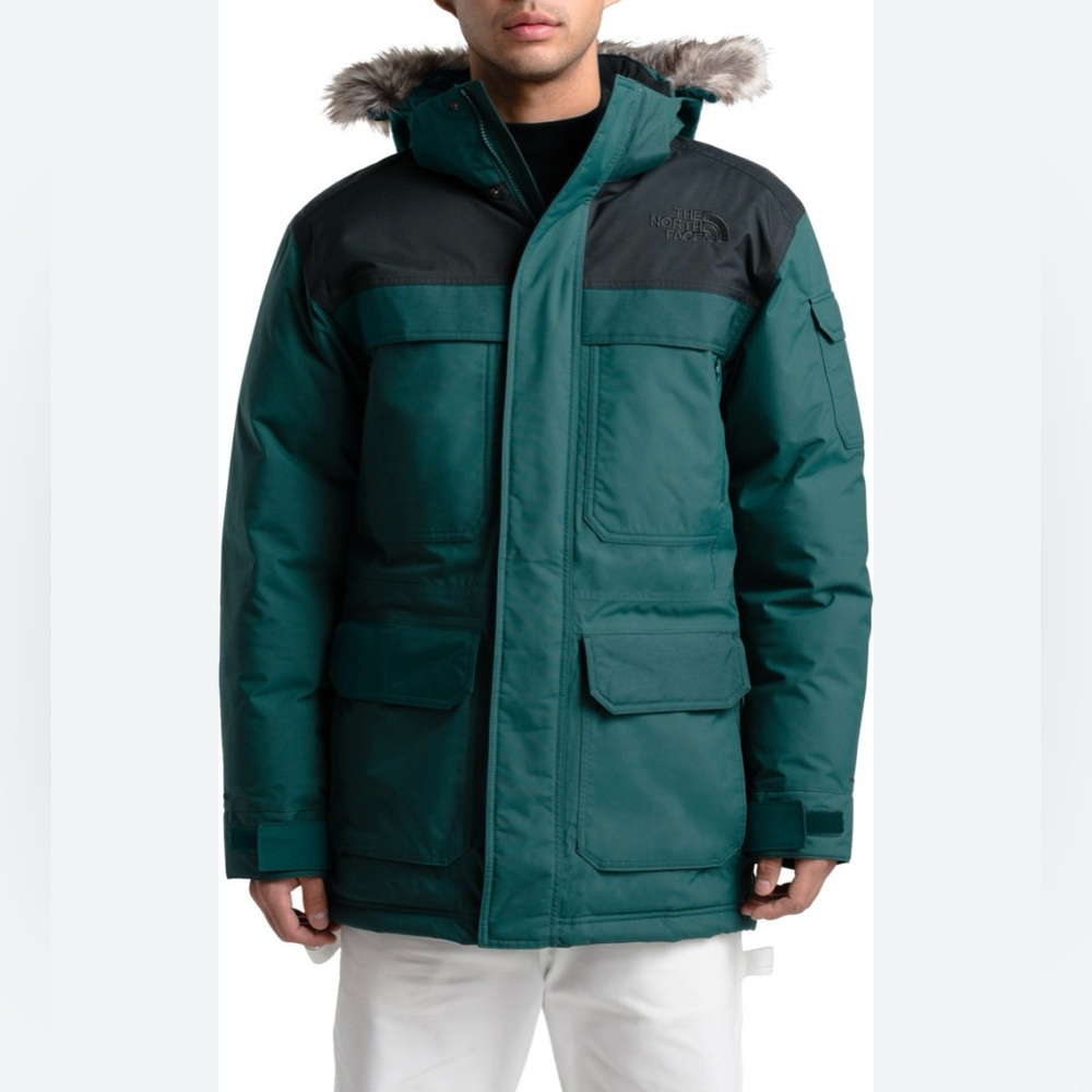 Mens The North Face Mcmurdo XXL 550-Down Parka Insulated Winter Jacket - Green